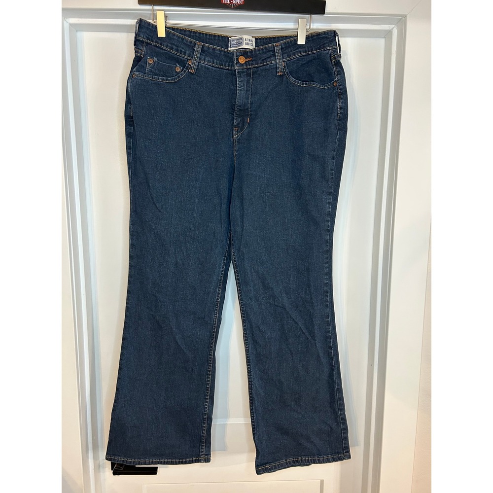 Signature Levi Strauss &‎ Co Womens 16 Short Bootcut Jeans Dark Wash Stretch